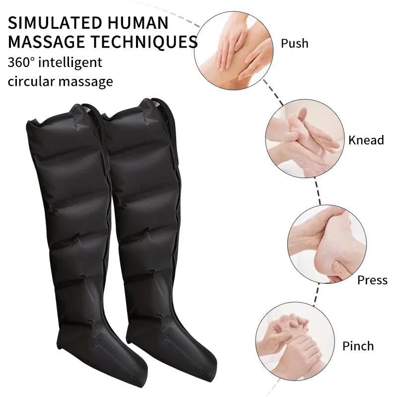 JinKairui Electric Pneumatic Leg Massager Extended Version for Deep Relaxation of Thighs, Calves and Feet with Remote Control Purest Peak