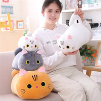 20cm Cute Soft Cat Plush Pillow Sofa Cushion Kawaii Plush Toy Stuffed Cartoon Animal Doll Lovely Gift Quick Pick Grocers