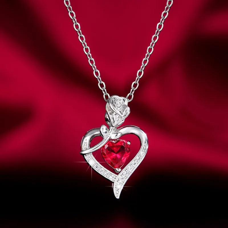 Elegant Style Heart shaped Pendant Necklace Hollow Design Mother's Day Gift Party Suitable for Best Friends Without Box Quick Pick Grocers