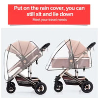 Universal Waterproof Rain Cover For Prams Pram Accessories Transparent Dust Cover Open Zip Umbrella Rainy Season Waterproof Purest Peak