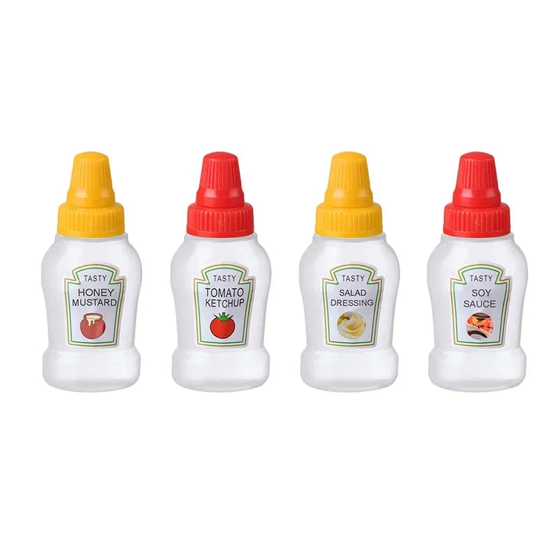 25ml Mini Condiment Bottle Camping Squeeze Bottles for Cookware Bbq Ketchup Oil Cruet Soy Sauce Kitchen Essentials Salads Tools Quick Pick Grocers