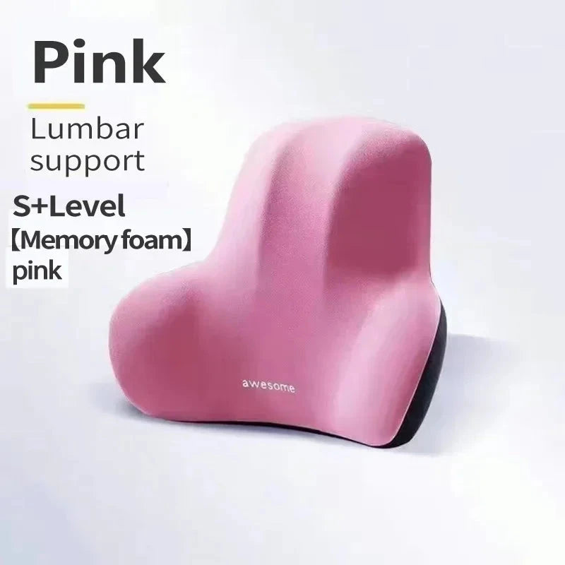 Memory Foam Lumbar Back Cushion for Car Office Gaming Chairs and Postpartum Waist Support Multi Functional Pain Relief Pillow Econic Blanks