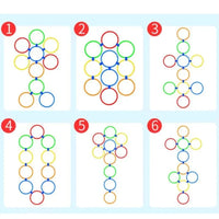 Outdoor Kids Funny Physical Training Sport Toys Lattice Jump Ring Set Game with 10 Hoops 10 Connectors for Park Play Boys Girls Quick Pick Grocers