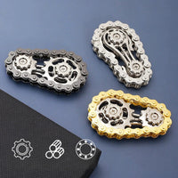 Sprockets Flywheel Fingertip Gyro Fidget Spinner Antistress Anxiety Metal Bike Chains EDC Spinner Fidget Toys For Adult Kids Econic Blanks