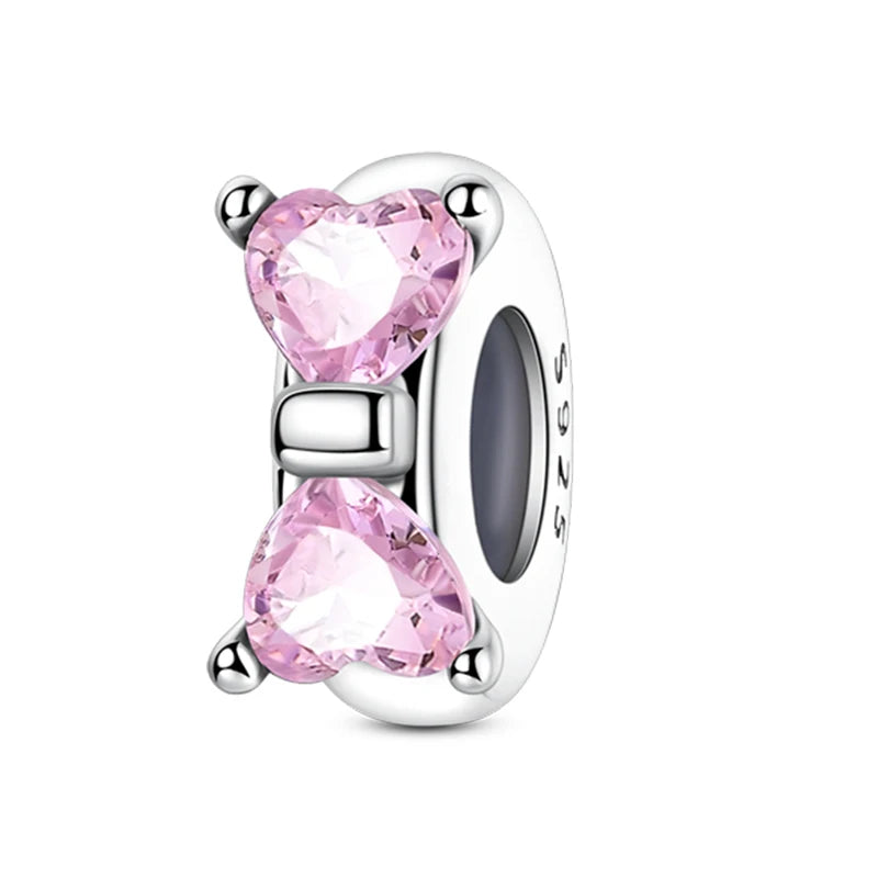 100% 925 Sterling Silver Rainbow Zircon Colorful Butterfly Dragon Shaped Silicone Stopper Charms Beads Fit DIY Bracelets Jewelry Econic Blanks