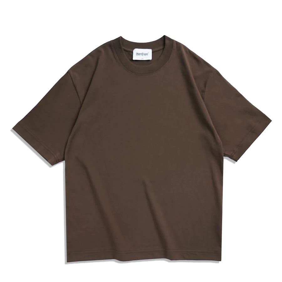 WAVLATII Oversized Summer T shirts for Women Men Brown Casual Female Korean Streetwear Tees Unisex Basic Solid Young Cool Tops Quick Pick Grocers