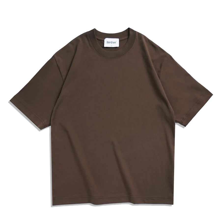 WAVLATII Oversized Summer T shirts for Women Men Brown Casual Female Korean Streetwear Tees Unisex Basic Solid Young Cool Tops Quick Pick Grocers