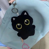 10cm Cute Black Cat plush toy Doll Small Pendant Cuddly Pillow Cushion Ins Black Cat Plush Toy Doll for Boy Girl Brithday Gifts Econic Blanks