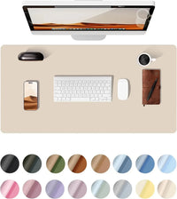 Large Mouse Pad,Office Desk Mat, Leather Desk Pad Protector, Non-Slip PU Leather Desk Blotter, Laptop Desk Pad Econic Blanks