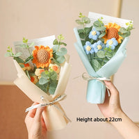 Artificial Flower Crochet Bouquet Eternal Flower Handmade Graduation Bouquet Mothers Day Birthday Gift Anniversary Quick Pick Grocers