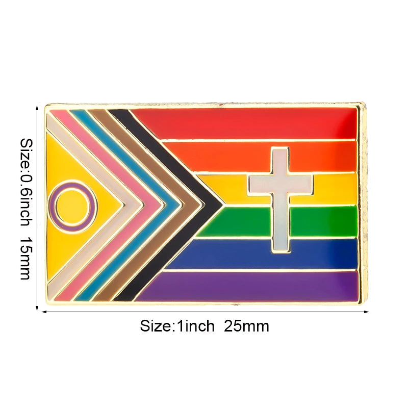 Pride Badge Bisexual Pansexual Brooch Lesbian Pride Pin Flag LGBTQ Gay Flag Lapel Pin Quick Pick Grocers