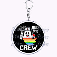 Cute Lgbt Halloween Keychain for Accessories Bag Gay Pride Lgbtq Spooky Ghost Lesbian Keyring Jewelry Rainbow Fans Friends Gifts Quick Pick Grocers