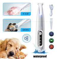 New Dog Paw Trimmer with LED Light Fully Waterproof Pet Hair Trimmer with LED Display Dog Clippers for Grooming 18mm Widen Blade Quick Pick Grocers