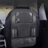 1pc Simple Black large size Multi Grid Seat Back Hanging Car Storage Bag, Multifunction Car Storage Bag For Car, Halloween, Than Econic Blanks