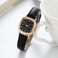 Women's Watch Fashion Small Arabic Quartz Watches Leather Band Wristwatches Quick Pick Grocers
