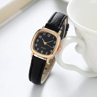 Women's Watch Fashion Small Arabic Quartz Watches Leather Band Wristwatches Quick Pick Grocers