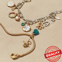 Sparkling Star Mini Dangle Charm Fit Brand Me Bracelet 925 Sterling Silver Me Series Green Heart Mini Charm Girl Party Jewelry Econic Blanks