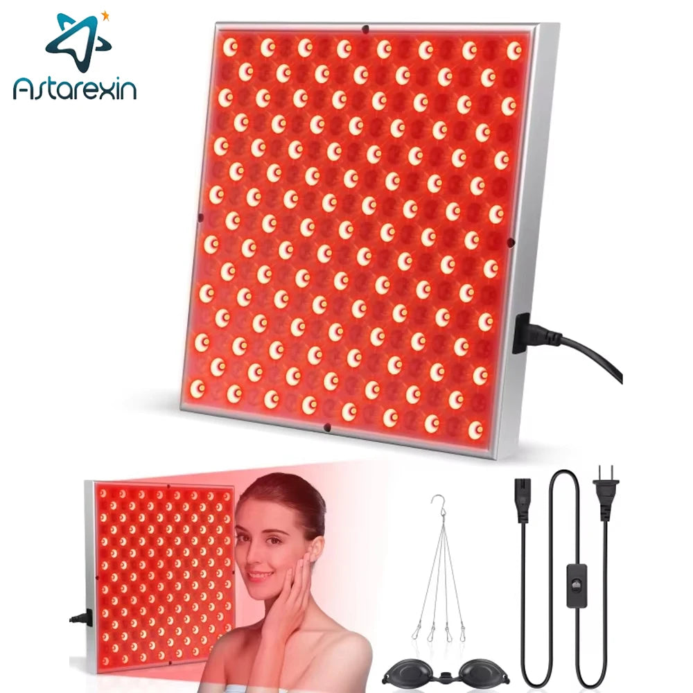 LED Red Light Therapy Panel Lamp for Facial Anti Aging Skin Care Beauty 225 LED Light Body Pain Relief Physical Therapy Tools Quick Pick Grocers