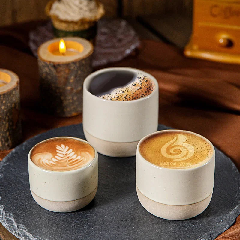 100ml 180ml 230ml Coffee Mug Vintage Ceramics Tea Cup Japanese-style Cafes Drinkware Stoneware Espresso for Restaurants Hotels Quick Pick Grocers
