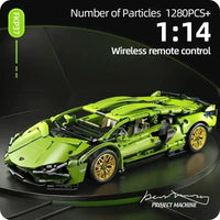 TOYLINX 1280Pcs Technical Building Blocks Racing Car Model Remote Control Electric RC Car Version Optional Construction Toys Quick Pick Grocers