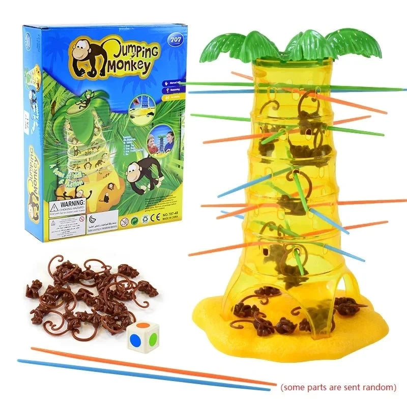Multiplayer Tabletop Climbing Monkeys Game – Fun Interactive Parent-Child Board Game, Educational Rolling Monkey Toy for Kids Econic Blanks