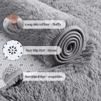 Soft Area Rugs Bedroom Carpet Fluffy Non-slip Tie-Dyed Fuzzy Shag Plush Soft Shaggy Bedside Rug Living Room Carpet Quick Pick Grocers