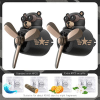 Rotating airplane pilot bear car air fresheners accessories interior decorations fan vent clips perfume fragrance diffuser aroma Econic Blanks
