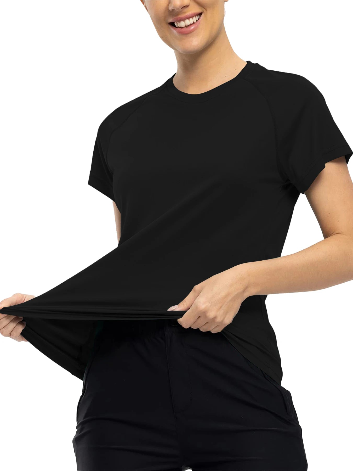 Women’s  Quick Dry Short Sleeve Resilience Gym Sports Moisture Wicking Round Neck T-Shirt Training Exercise Gym Sport Shirt Quick Pick Grocers
