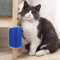 Cat Corner Brush Comb Massager for Cat Arch Plastic Scratcher Remove Hair Comb Grooming with Catnip Cat Self Cleaning Cat Supply Econic Blanks