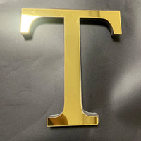 Gold English Letters Mirror 3D Wall Sticker Home Decoration Festival Party Wedding Decor Acrylic Mural Peel & Stick Wallpaper Quick Pick Grocers