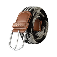 107/120/130CM Fashion Female Elastic Casual Stretch Woven Belt Unisex Canvas Elastic Belts for Women Jeans Pin Buckle Men Belt Quick Pick Grocers