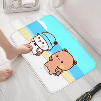1Pc Bubu and Dudu Cute Cartoon Welcome Mat Entrance Doormat Balcony Bathroom Floor Mats Non-slip Rug Bedroom Carpet Home Decor Quick Pick Grocers