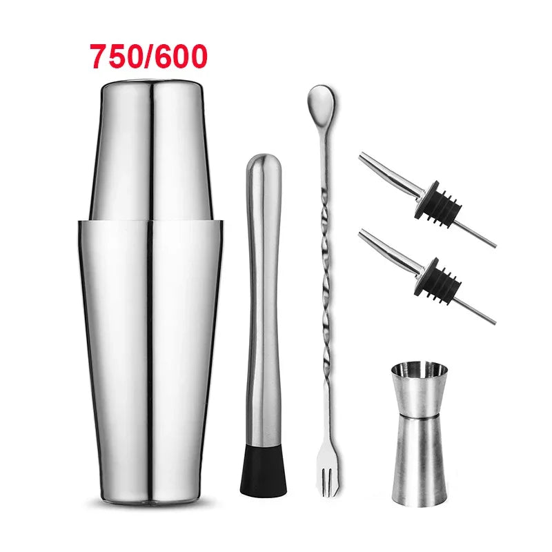 UPORS Boston Shaker Professional Stainless Steel Bartender Wine Cup Cocktail Mixer Martini Cocktail Shaker Bar Set Quick Pick Grocers