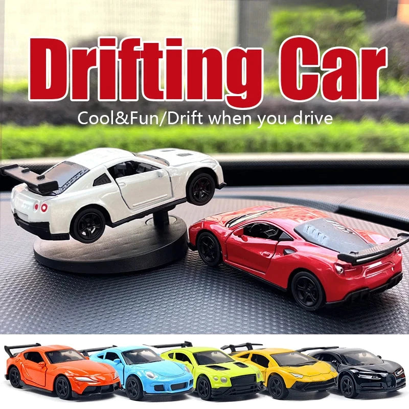 Drift Car Dashboard Toy Model – Swing Turning Sports Car Ornament, Fun Dashboard Decoration for Men & Car Interior Accessories Econic Blanks