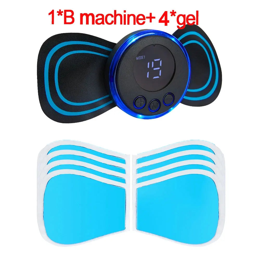 EMS Neck Massager Electric Muscle Stimulator Cervical Sticker Massage Patch Low Frequency Pulse Masajeador Pads Body Pain Relief Quick Pick Grocers