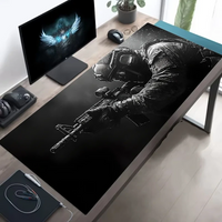 Large Mouse Pad Tactical Soldier Design Non-Slip XXL desk pad gaming accessories Stitched Edges for Home and game for fps gamer Econic Blanks