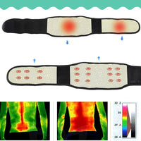 Tcare M - 4XL Adjustable Tourmaline Self Heating Magnetic Therapy Back Waist Support Belt Lumbar Brace Massage Band Health Care Purest Peak