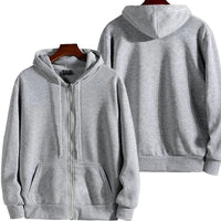 Zipper Hoodies Autumn Winter Men's New Long Sleeve Hooded Sweatshirt Fashion Casual Male Outfit Sportwear Loose Fit Clothes Econic Blanks