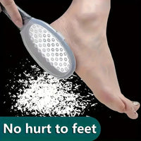 Stainless Steel Foot File - Anti-Splash Ergonomic File with Coarse/Fine Grit, Durable for Home Pedicure & Holiday Gift Quick Pick Grocers