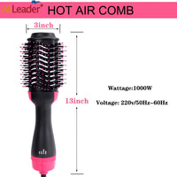 Women Hair Dryer Brush Hair Dryer Straightener Curler Massager 4 In 1 Rapid Warming One Step Volumizer Hot-Air Hair Brushes Econic Blanks