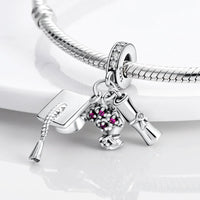2025 Hot Sale Charms Bead 925 Sterling Silver Pink Butterfly Luminous Firefly Dangle Fit Bangle Bracelet Necklace DIY Jewelry Econic Blanks
