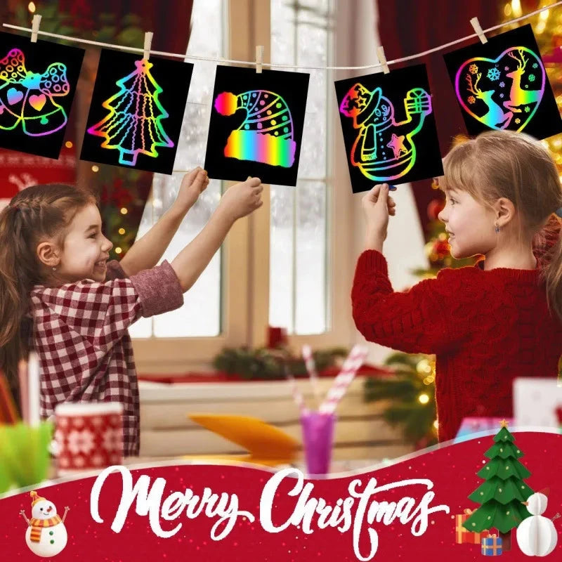 100PCS Rainbow Reveal Craft Kit with Wooden Stylus, Parent-Child Activity Gift for Kids Ages 5-12 (Non-Toxic Coating) Econic Blanks