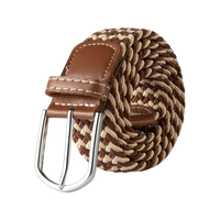 107/120/130CM Fashion Female Elastic Casual Stretch Woven Belt Unisex Canvas Elastic Belts for Women Jeans Pin Buckle Men Belt Quick Pick Grocers