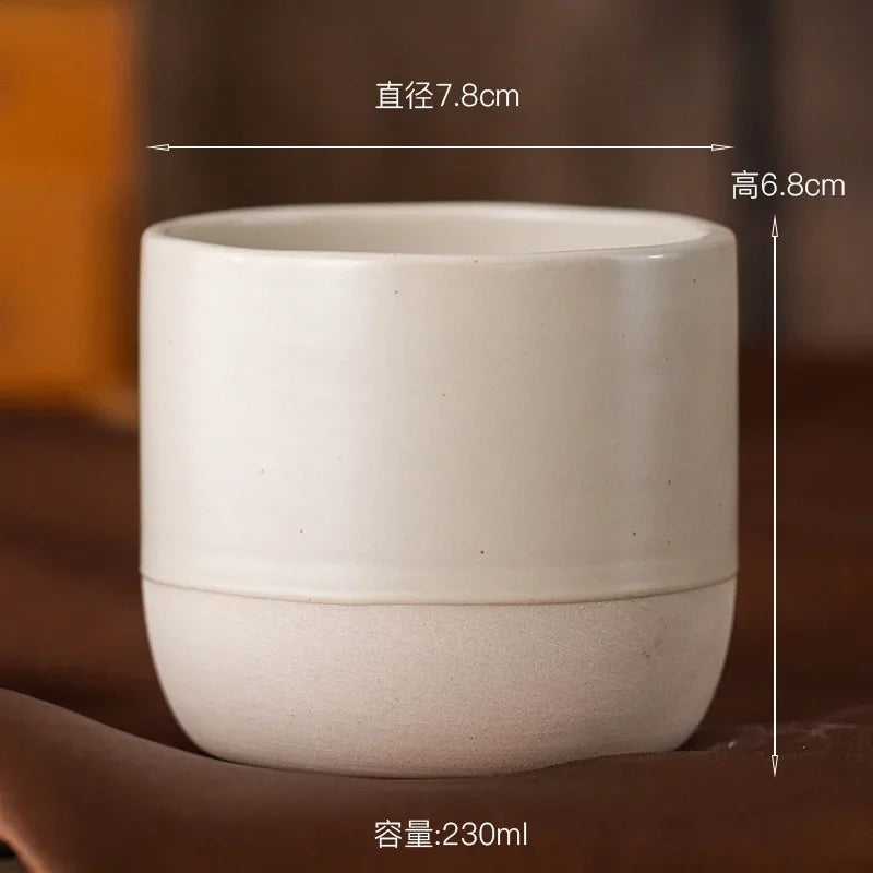 100ml 180ml 230ml Coffee Mug Vintage Ceramics Tea Cup Japanese-style Cafes Drinkware Stoneware Espresso for Restaurants Hotels Quick Pick Grocers