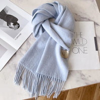 Winter Narrow Scarf 28 Color 100% Wool Scarf Hot Selling Solid Color Scarf Men's and Women's Universal Warm and Cold proof Scarf Quick Pick Grocers