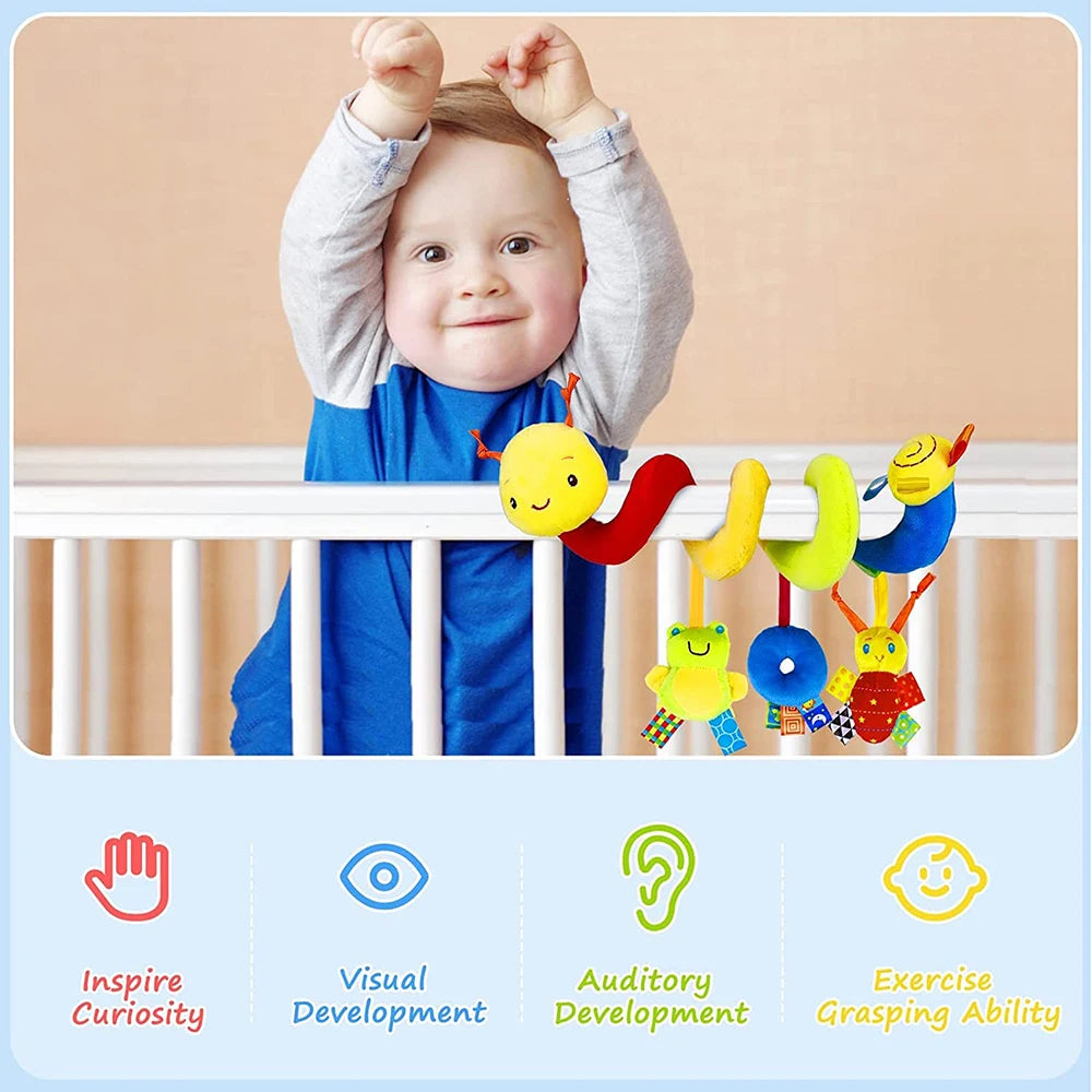 Cute Activity Musical Spiral Crib Stroller Car Seat Travel Hanging Toys Baby Boys Girls Rattles Toy Econic Blanks