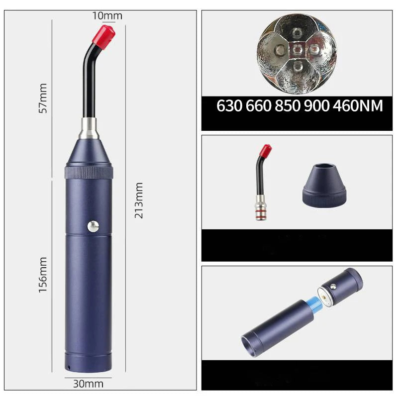 Portable Red Light Infrared Therapy Device Sore Canker Lip Therapy Handheld Removable Oral Physiotherapy Wand Health Pain Relief Quick Pick Grocers