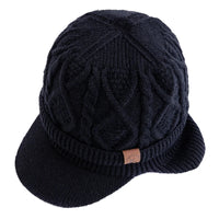 New Unisex Winter Hat Plush Fur Lined Warm Earflap Cap Stylish Soft Beanie Hat  Outdoor Thick Ski Sports Knitted Hat Purest Peak