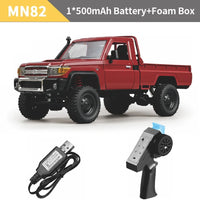 MN82 4WD Off-road Rc Car With LED Lights 1:12 Full-scale Simulation Professional 2.4G Remote Control Pickup Truck Model Kids Toy Quick Pick Grocers