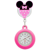 Retractable Lovely Cartoon Pattern Nurse Doctor Pocket Hang Clips Watches Colourful Hospital Medical Women Mens Badge Reel Clock Quick Pick Grocers